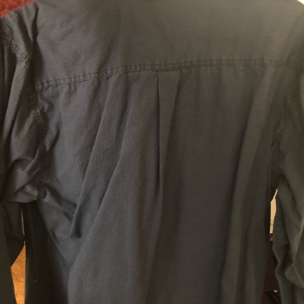 DC Navy Long Sleeve Button Down for men